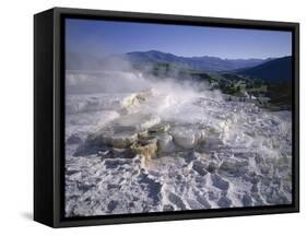 Minerva Spring, Mammoth Hot Springs, Yellowstone National Park, Wyoming-Geoff Renner-Framed Stretched Canvas