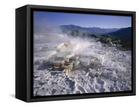 Minerva Spring, Mammoth Hot Springs, Yellowstone National Park, Wyoming-Geoff Renner-Framed Stretched Canvas
