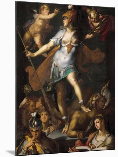 Minerva Victorious over Ignorance-Bartholomaeus Spranger-Mounted Art Print