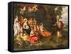 Minerva Visiting the Muses on Mount Helicon-Hans Jordaens III-Framed Stretched Canvas