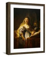 Minerva-Rembrandt van Rijn-Framed Art Print