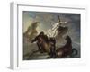 Minerve abreuve ses chevaux dans l'océan au retour d'un combat-René Antoine Houasse-Framed Giclee Print