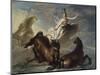 Minerve abreuve ses chevaux dans l'océan au retour d'un combat-René Antoine Houasse-Mounted Giclee Print