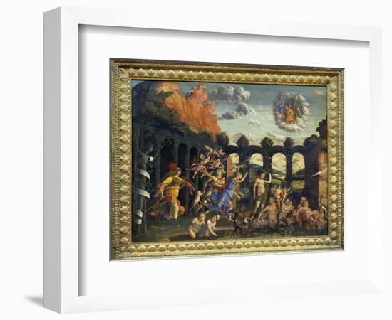 Minerve Chasing the Vices of the Garden of Virtue - Andrea Mantegna, circa 1497, Louvre Museum, Par-Andrea Mantegna-Framed Giclee Print