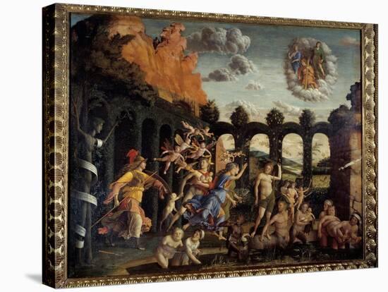 Minerve Chasing Vices from the Vertu Garden Painting by Andrea Mantegna (1431-1506) 15Th Century Su-Andrea Mantegna-Stretched Canvas