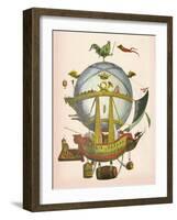 Minerve Hot Air Balloon-Fab Funky-Framed Art Print