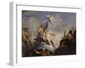 Minerve naissant toute armée du cerveau de Jupiter-René Antoine Houasse-Framed Giclee Print