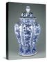 Ming Dynasty Blue and White Lidded Vase-null-Stretched Canvas