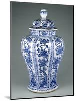 Ming Dynasty Blue and White Lidded Vase-null-Mounted Photographic Print