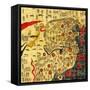 Ming Empire, China - Panoramic Map-Lantern Press-Framed Stretched Canvas