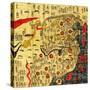 Ming Empire, China - Panoramic Map-Lantern Press-Stretched Canvas