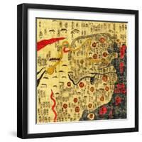 Ming Empire, China - Panoramic Map-Lantern Press-Framed Art Print