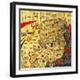 Ming Empire, China - Panoramic Map-Lantern Press-Framed Art Print