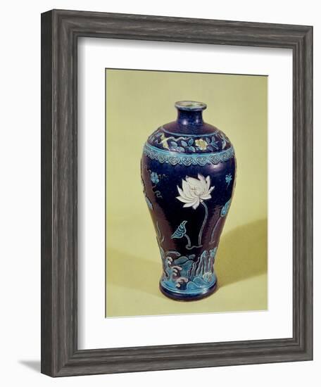 Ming Vase with Three Colour Decoration-null-Framed Giclee Print