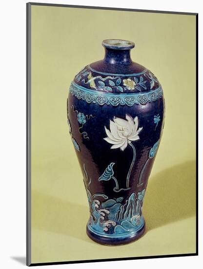 Ming Vase with Three Colour Decoration-null-Mounted Giclee Print