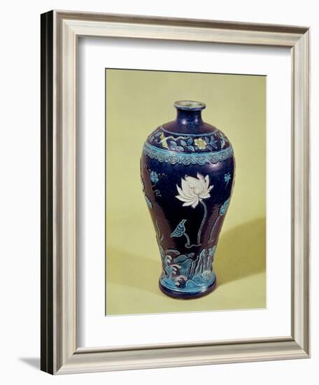 Ming Vase with Three Colour Decoration-null-Framed Giclee Print