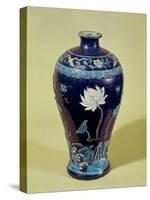 Ming Vase with Three Colour Decoration-null-Stretched Canvas