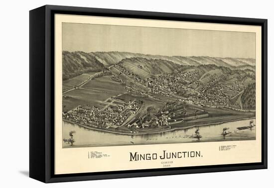 Mingo Junction, Ohio - Panoramic Map-Lantern Press-Framed Stretched Canvas