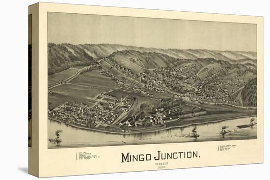 Mingo Junction, Ohio - Panoramic Map-Lantern Press-Stretched Canvas