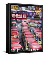 Mini-Buses Parked on Fa Yuen Street, Mong Kok, Kowloon, Hong Kong, China-Ian Trower-Framed Stretched Canvas
