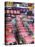 Mini-Buses Parked on Fa Yuen Street, Mong Kok, Kowloon, Hong Kong, China-Ian Trower-Stretched Canvas