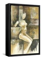 Mini- Contemporary Seated Nude I-Jennifer Goldberger-Framed Stretched Canvas