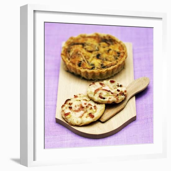 Mini Quiche Lorraine and Onion Tarts-Bernard Radvaner-Framed Photographic Print