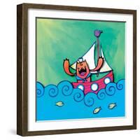 Mini Sailor Jaguar Annimo-null-Framed Art Print