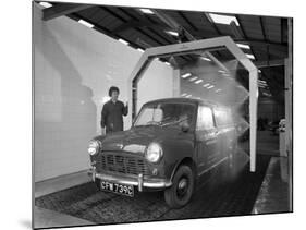 Mini Van Being Washed in a Car Wash, Co-Op Garage, Scunthorpe, Lincolnshire, 1965-Michael Walters-Mounted Photographic Print