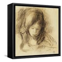 Mini Writer; Coco Ecrivant-Pierre-Auguste Renoir-Framed Stretched Canvas