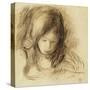Mini Writer; Coco Ecrivant-Pierre-Auguste Renoir-Stretched Canvas
