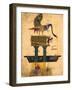 Miniature Depicting a Fountain-null-Framed Giclee Print