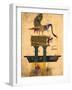 Miniature Depicting a Fountain-null-Framed Giclee Print