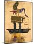 Miniature Depicting a Fountain-null-Mounted Giclee Print