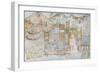 Miniature Fresco Depicting a Naval Fleet Leaving Dock, from the West House of Thera or Santorini-null-Framed Giclee Print