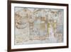 Miniature Fresco Depicting a Naval Fleet Leaving Dock, from the West House of Thera or Santorini-null-Framed Giclee Print