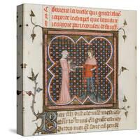 Miniature from a Manuscript of the Roman De La Rose by Guillaume De Lorris and Jean De Meun, 1353-null-Stretched Canvas