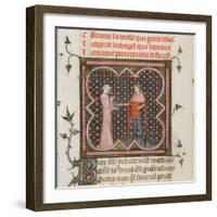 Miniature from a Manuscript of the Roman De La Rose by Guillaume De Lorris and Jean De Meun, 1353-null-Framed Giclee Print