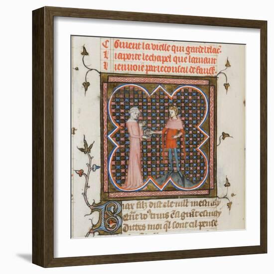 Miniature from a Manuscript of the Roman De La Rose by Guillaume De Lorris and Jean De Meun, 1353-null-Framed Giclee Print