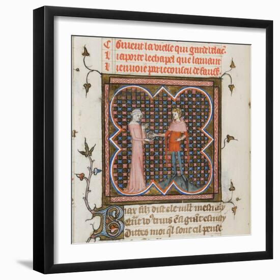 Miniature from a Manuscript of the Roman De La Rose by Guillaume De Lorris and Jean De Meun, 1353-null-Framed Giclee Print