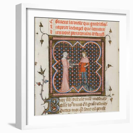 Miniature from a Manuscript of the Roman De La Rose by Guillaume De Lorris and Jean De Meun, 1353-null-Framed Giclee Print