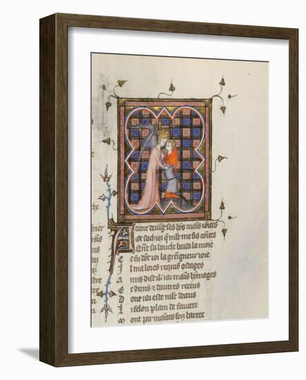 Miniature from a Manuscript of the Roman De La Rose by Guillaume De Lorris and Jean De Meun, 1353-null-Framed Giclee Print