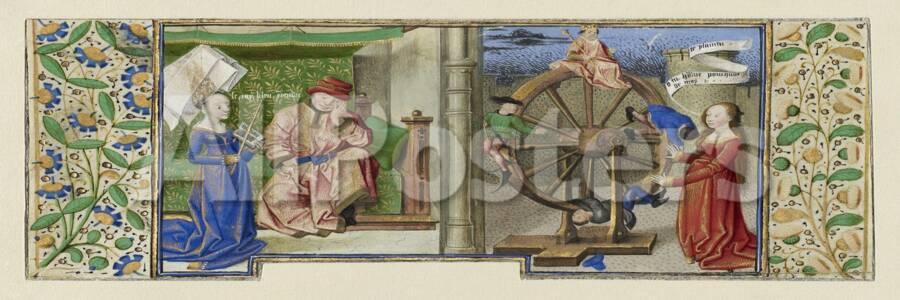 'Miniature from Boethius, Consolation de philosophie, c.1460-70' Giclee  Print - French School | AllPosters.com