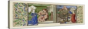 Miniature from Boethius, Consolation de philosophie, c.1460-70-French School-Stretched Canvas