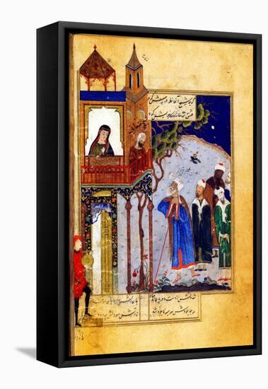 Miniature From the 'Conference of the Birds' by Attar of Nishapur-null-Framed Stretched Canvas