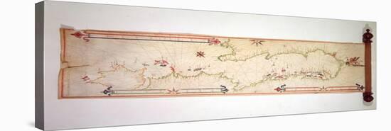 Miniature Nautical Map of the Adriatic, 1624-Alvise Gramolin-Stretched Canvas