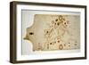 Miniature Nautical Map of the Central Mediterranean, 1560-Matteo Prunes-Framed Giclee Print