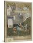 Miniature : Nuchirvan et son vizir-null-Stretched Canvas