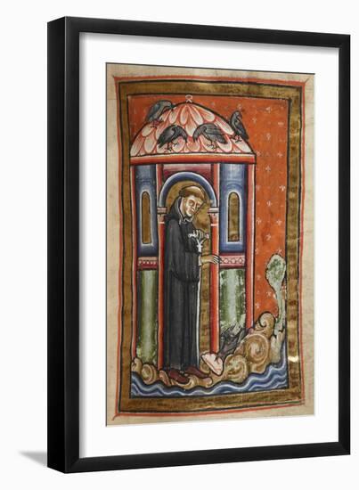 Miniature Of a Crow Bringing Lard To Cuthbert-Bede-Framed Premium Giclee Print