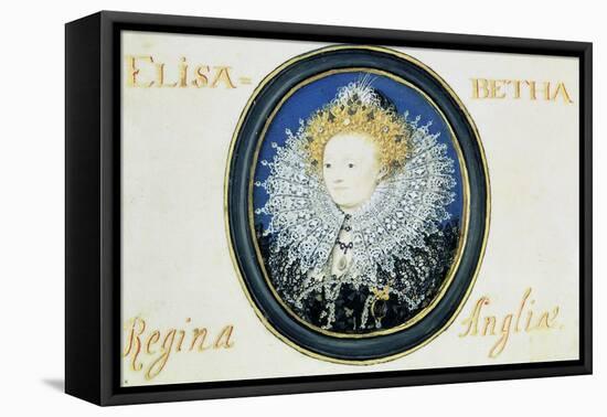 Miniature of Elizabeth I (1533-160) Queen of England and Ireland (1558-160)-Nicholas Hilliard-Framed Stretched Canvas